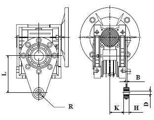 Реактивная штанга червячного мотор-редуктора NMRV 063
